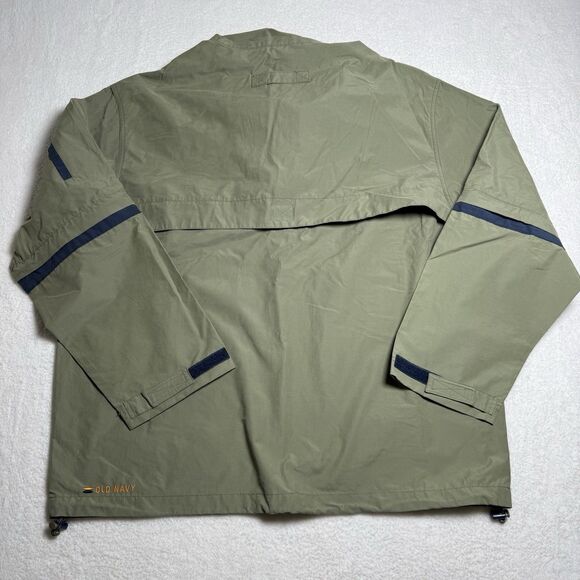 Old Navy Mens Convertible Anorak Jacket Size XL Olive Green Zip Off Sleeves NWT - Picture 4 of 8